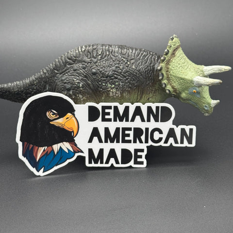Demand American Made Patriotic Vinyl Sticker – Handmade in USA | Utah North Carolina American Lictor  Vinyl Stickers