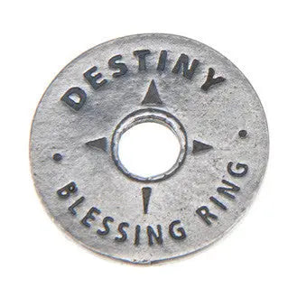 Destiny Blessing Ring Charm 1 Inch Compass Token – Handcrafted Pewter Inspirational Gift | Made in USA Whitney Howard Designs  Blessing Ring