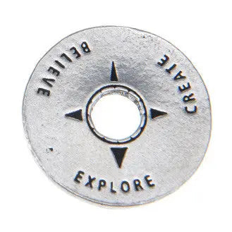 Destiny Blessing Ring Charm 1 Inch Compass Token – Handcrafted Pewter Inspirational Gift | Made in USA Whitney Howard Designs  Blessing Ring