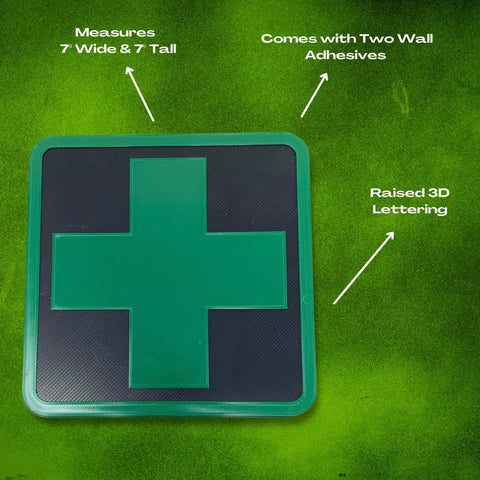 Dispensary Wall Sign Decor 7x7 Inch – 3D Printed USA Made Chatelet Manufacturing 