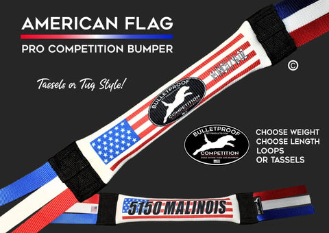 Dock Diving Bumper Tug - Competition Series Weighted - U.S. Flag Bulletproof Pet Products Inc  DOCK TUG