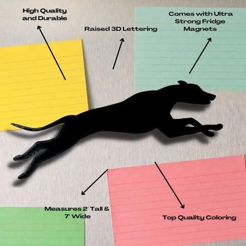 Dog Silhouette Magnet – Strong Fridge Magnet | Made in USA Chatelet Manufacturing 