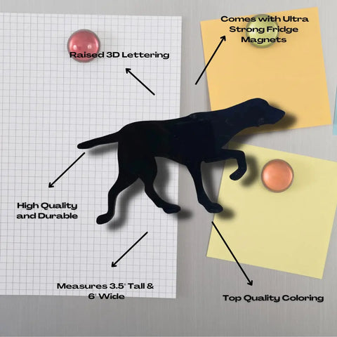 Dog Silhouette Magnet – Strong Fridge Magnet | Made in USA Chatelet Manufacturing 