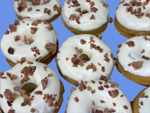 Wheat-Free Bacon Dog Treats – Doughnut Shape – Made in USA Dogtown Bakery 