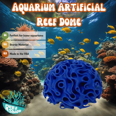 Aquarium Coral Reef Dome – Fish Shelter and Egg Laying Habitat | Made in USA Chatelet Manufacturing 