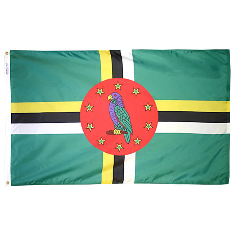 Dominica National Flag – Durable UV-Resistant Outdoor Nylon | Made in USA with SolarGuard Dyes Freedom Flag and Pole 