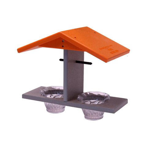 Double-Cup Oriole Bird Feeder – Durable Recycled Poly Lumber With Orange Pegs | Made in USA Amish Toy Box  Bird Feeder