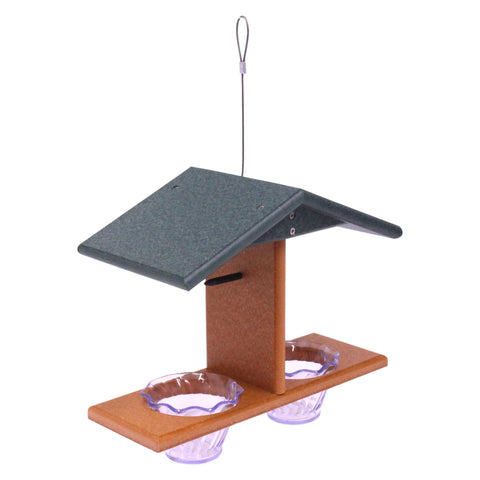 Double-Cup Oriole Bird Feeder – Durable Recycled Poly Lumber With Orange Pegs | Made in USA Amish Toy Box  Bird Feeder