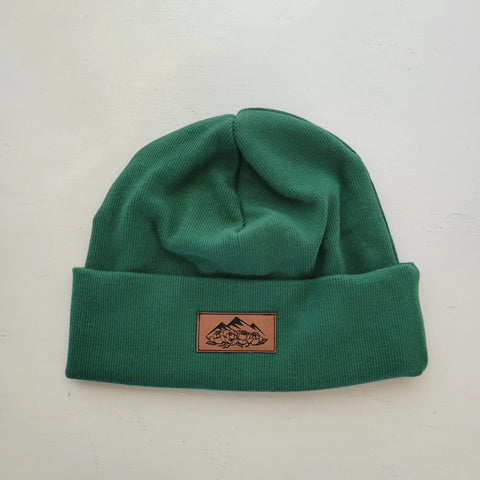 Double Layer Rib Knit Beanie Hat – Folded Brim Winter Headwear | Handmade with American Milled Fabric | Made in USA Adventure Clothes Company 