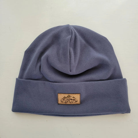 Double Layer Rib Knit Beanie Hat – Folded Brim Winter Headwear | Handmade with American Milled Fabric | Made in USA Adventure Clothes Company 