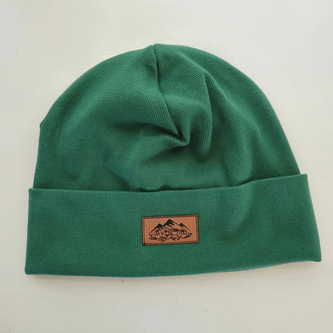 Double Layer Rib Knit Beanie Hat – Folded Brim Winter Headwear | Handmade with American Milled Fabric | Made in USA Adventure Clothes Company 