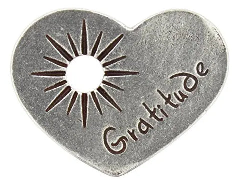 Double-Sided Heart Gratitude Charm – Inspirational Gift Accessory | Handmade in USA with Organza Bag Whitney Howard Designs  Hearts