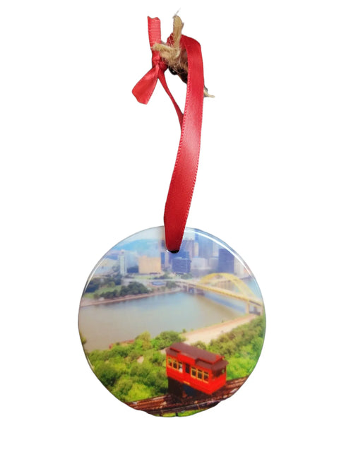 Double-Sided Pittsburgh City and Incline Ornament Michelle Marie Boutique  Holiday Ornaments