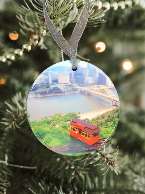 Double-Sided Pittsburgh City and Incline Ornament Michelle Marie Boutique  Holiday Ornaments