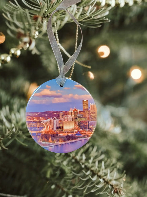 Double-Sided Pittsburgh City and Incline Ornament Michelle Marie Boutique  Holiday Ornaments