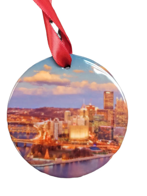 Double-Sided Pittsburgh City and Incline Ornament Michelle Marie Boutique  Holiday Ornaments