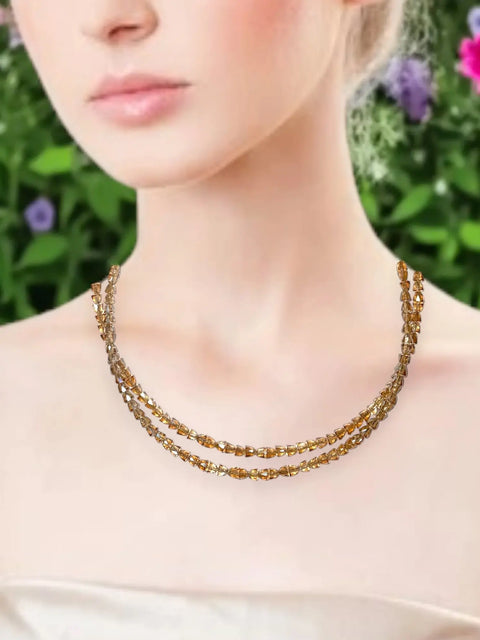 Double Strand Beaded Necklace | Gold & Stainless Steel Options Michelle Marie Boutique  Necklaces