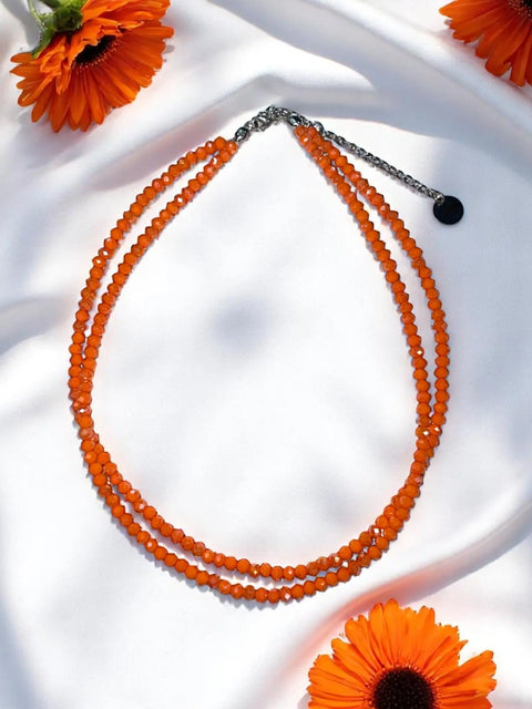 Double Strand Beaded Necklace | Gold & Stainless Steel Options Michelle Marie Boutique  Necklaces