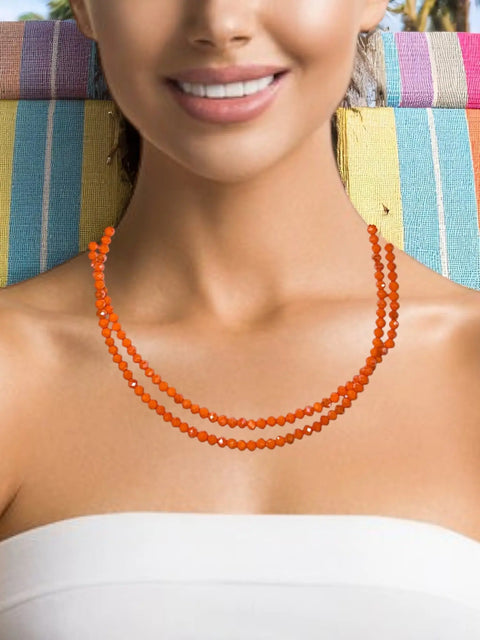 Double Strand Beaded Necklace | Gold & Stainless Steel Options Michelle Marie Boutique  Necklaces
