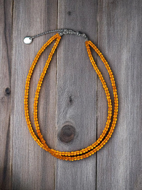 Double Strand Beaded Necklace | Gold & Stainless Steel Options Michelle Marie Boutique  Necklaces
