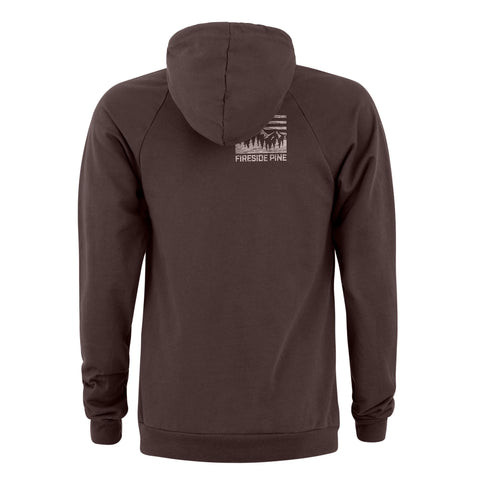 Douglas Fir Pacific Blue Organic Cotton Hoodie – Sustainable Outdoor Wear | Made in USA Fireside Pine 