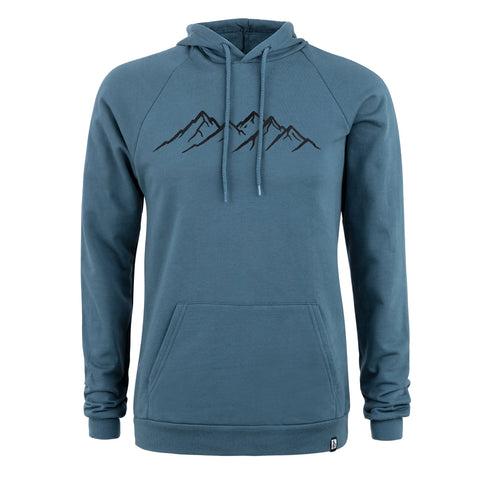 Douglas Fir Pacific Blue Organic Cotton Hoodie – Sustainable Outdoor Wear | Made in USA Fireside Pine 