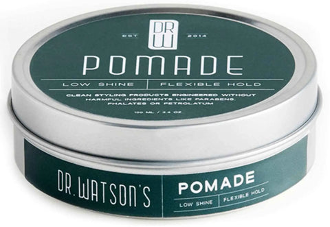 Dr Watson's Premium Hair Pomade 3.4 Oz – Flexible Hold with Low Shine Finish – Clean Ingredients | Made in USA Dr. Watson's Hair & Body Care  Pomade