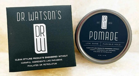 Dr Watson's Premium Hair Pomade 3.4 Oz – Flexible Hold with Low Shine Finish – Clean Ingredients | Made in USA Dr. Watson's Hair & Body Care  Pomade