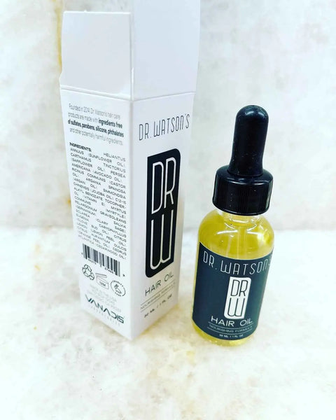 Dr. Watson’s 1 oz Hair Oil – Nourishing Blend of Argan and Castor Oils | Hydrating Formula | Made in USA Dr. Watson's Hair & Body Care  Hair Oil