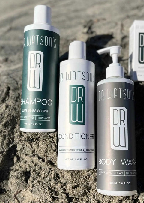 Dr. Watson’s Hair and Body Care Set – Sulfate-Free Shampoo, Conditioning & Mint Lime Wash 16 Oz | Made in USA Dr. Watson's Hair & Body Care  Shampoo and Conditioner
