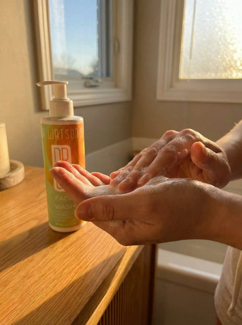 Dr. Watson's Lemon Verbena Face Wash 8 Oz – Gentle Cleanser For All Skin Types | Made in USA Dr. Watson's Hair & Body Care  Face Wash