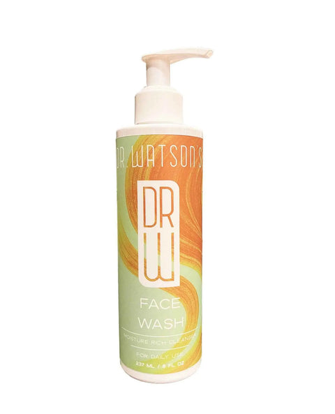 Dr. Watson's Lemon Verbena Face Wash 8 Oz – Gentle Cleanser For All Skin Types | Made in USA Dr. Watson's Hair & Body Care  Face Wash
