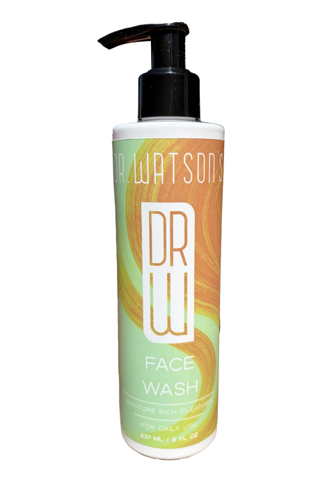 Dr. Watson's Lemon Verbena Face Wash 8 Oz – Gentle Cleanser For All Skin Types | Made in USA Dr. Watson's Hair & Body Care  Face Wash