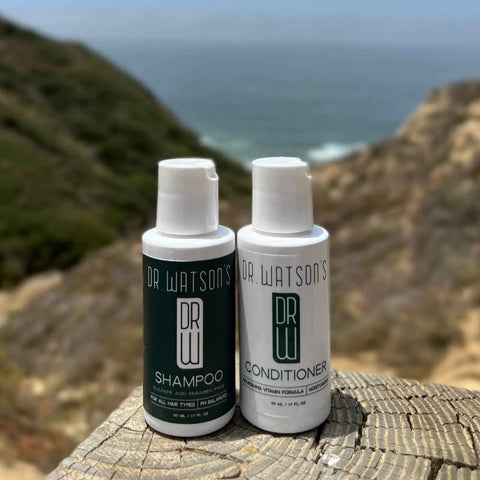 Dr. Watson’s Original Hair Care Sample Set – 2 Oz Sulfate-Free Shampoo & Conditioner | Made in USA Dr. Watson's Hair & Body Care  Shampoo and Conditioner