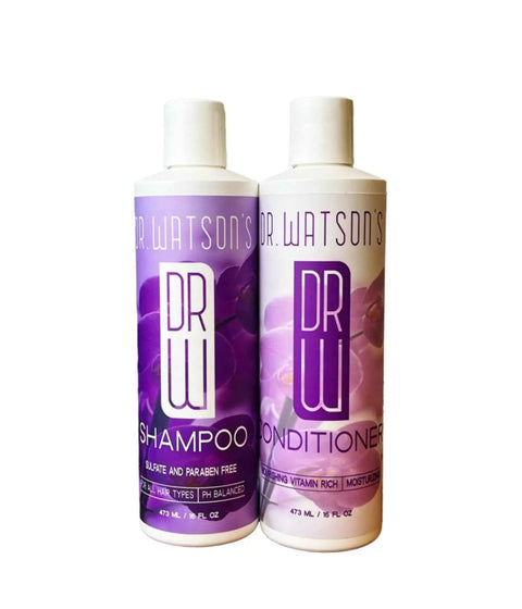 Dr. Watson’s Sweet Pea Shampoo and Conditioner Bundle – Sulfate-Free Hair Care Duo 16 Oz Each | Made in USA Dr. Watson's Hair & Body Care  Shampoo and Conditioner