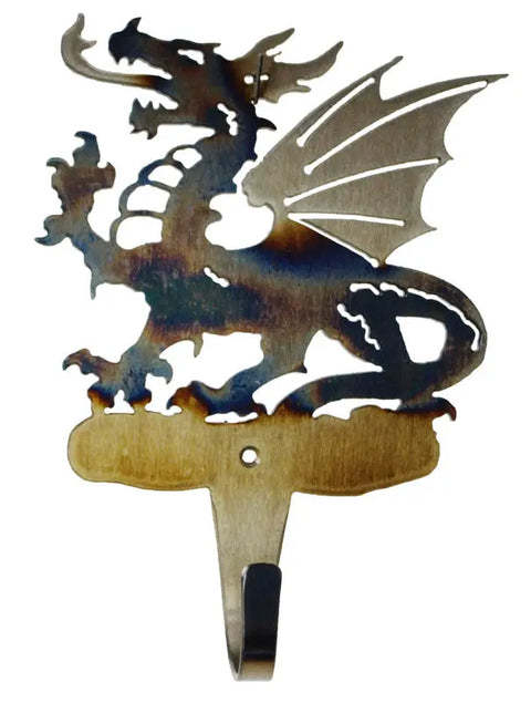 Dragon Wall Hook – Steel Coat and Towel Holder | Handmade Mythic Decor | Made in USA Knights Home Decor  item