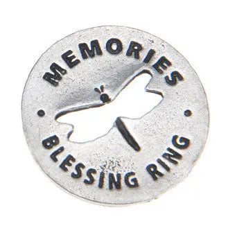 Dragonfly Cutout Blessing Ring Charm – Handcrafted Pewter Token | Made in USA Inspirational Gift Whitney Howard Designs  Blessing Ring