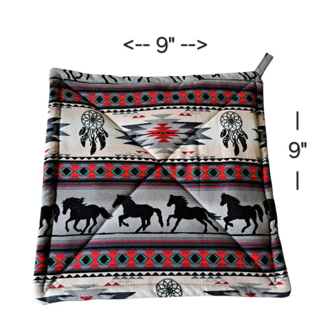 Dreamcatcher Horses - Pot Holders (Set of 2) Frances Farm & Craft  Pot holders