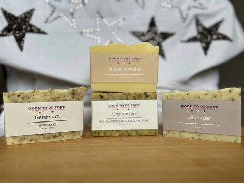 Dried Chamomile & Calendula Unscented Tallow Soap Bar Born to be Free  Soap