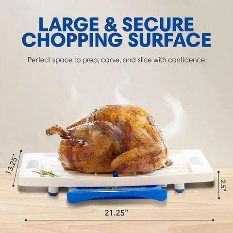 Dripless 2-in-1 Cutting Board System – Removable Tray – Made in USA Karving King 