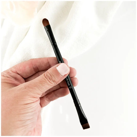 Dual-Ended Vegan Makeup Brush – Eyeliner Brow Concealer Tool | Cruelty-Free Cosmetic Brush Made in USA Taylor Made Organics  makeup tools