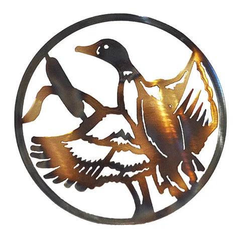 Duck in Flight Metal Wall Art – Handcrafted Rustic Wildlife Decor | Made in USA Knights Home Decor  item