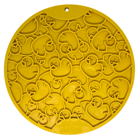 Duckies Design Enrichment Lick Mat With Suction Cups – Interactive Dog Toy | Made in USA SodaPup