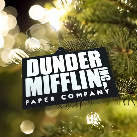 Dunder Mifflin 3D Printed Ornament 5 Inch – Made in USA Chatelet Manufacturing 