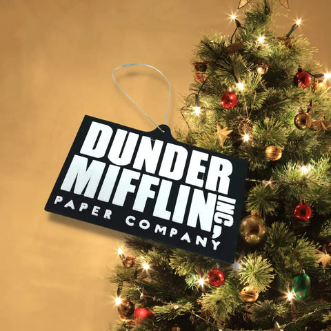 Dunder Mifflin 3D Printed Ornament 5 Inch – Made in USA Chatelet Manufacturing 