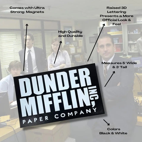 Dunder Mifflin 3D Printed Ornament 5 Inch – Made in USA Chatelet Manufacturing 