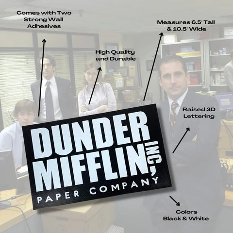 Dunder Mifflin 3D Printed Ornament 5 Inch – Made in USA Chatelet Manufacturing 