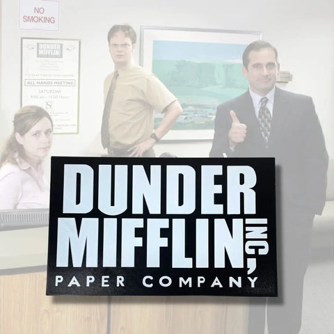 Dunder Mifflin 3D Printed Ornament 5 Inch – Made in USA Chatelet Manufacturing 