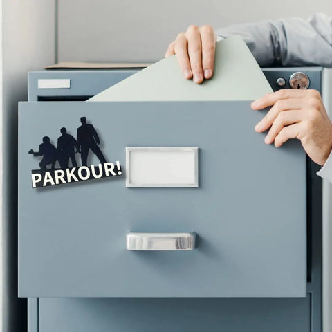 Dunder Mifflin Parkour Fridge Magnet 7 Inch – 3D Printed | Made in USA Chatelet Manufacturing 