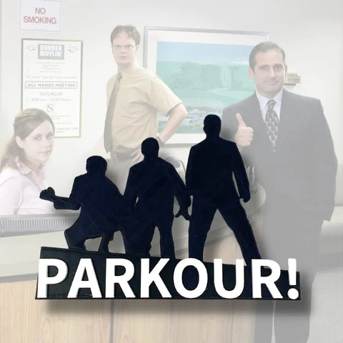 Dunder Mifflin Parkour Fridge Magnet 7 Inch – 3D Printed | Made in USA Chatelet Manufacturing 